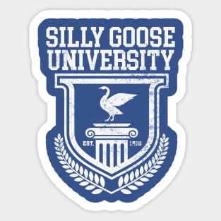 Silly Goose University: Funny College Design Sticker